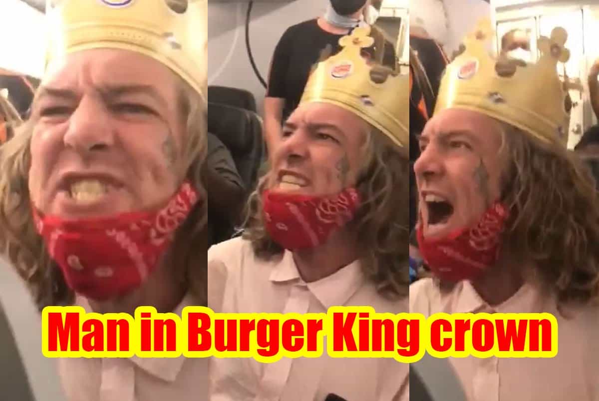 BATTLE ROYALE Man in Burger King crown sparks mass brawl on plane after