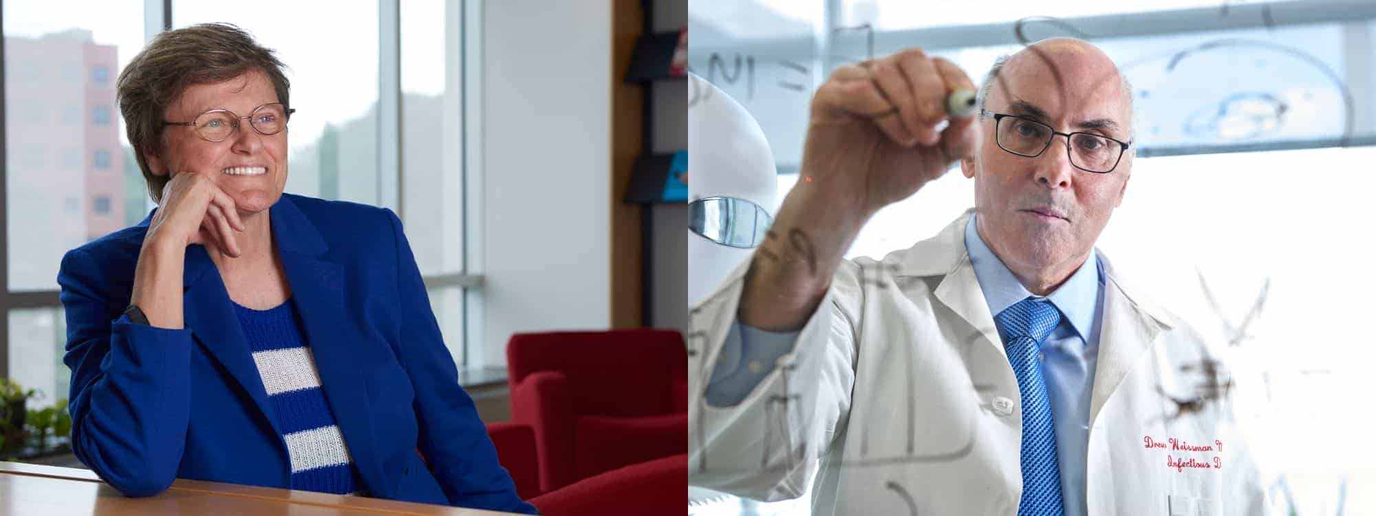 Katalin Karikó and Drew Weissman, the pioneering researchers at the University of Pennsylvania