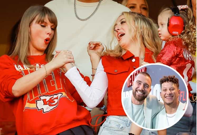 Patrick Mahomes Wants Him and Travis Kelce to One Up Taylor Swift and Brittany Mahomes' Handshake