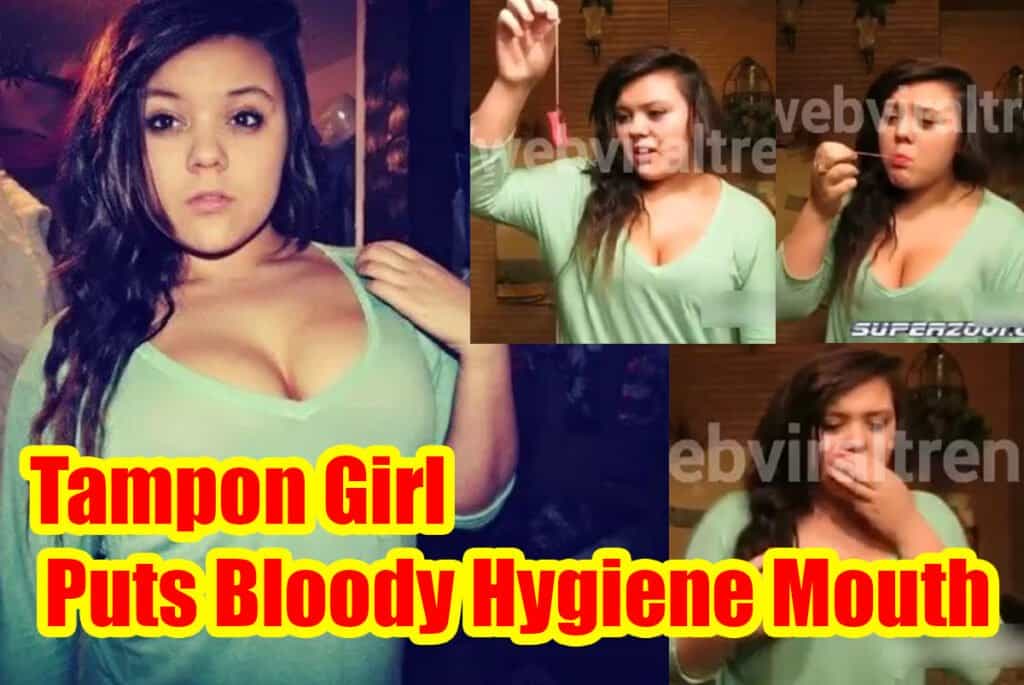 Giovanna-Plowman,-'Tampon-Girl',-Apparently-Puts-Bloody-Hygiene-Product-In-Mouth