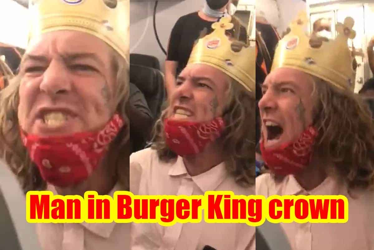 Man in Burger King crown sparks mass brawl on plane after repeatedly calling fellow passengers N-word