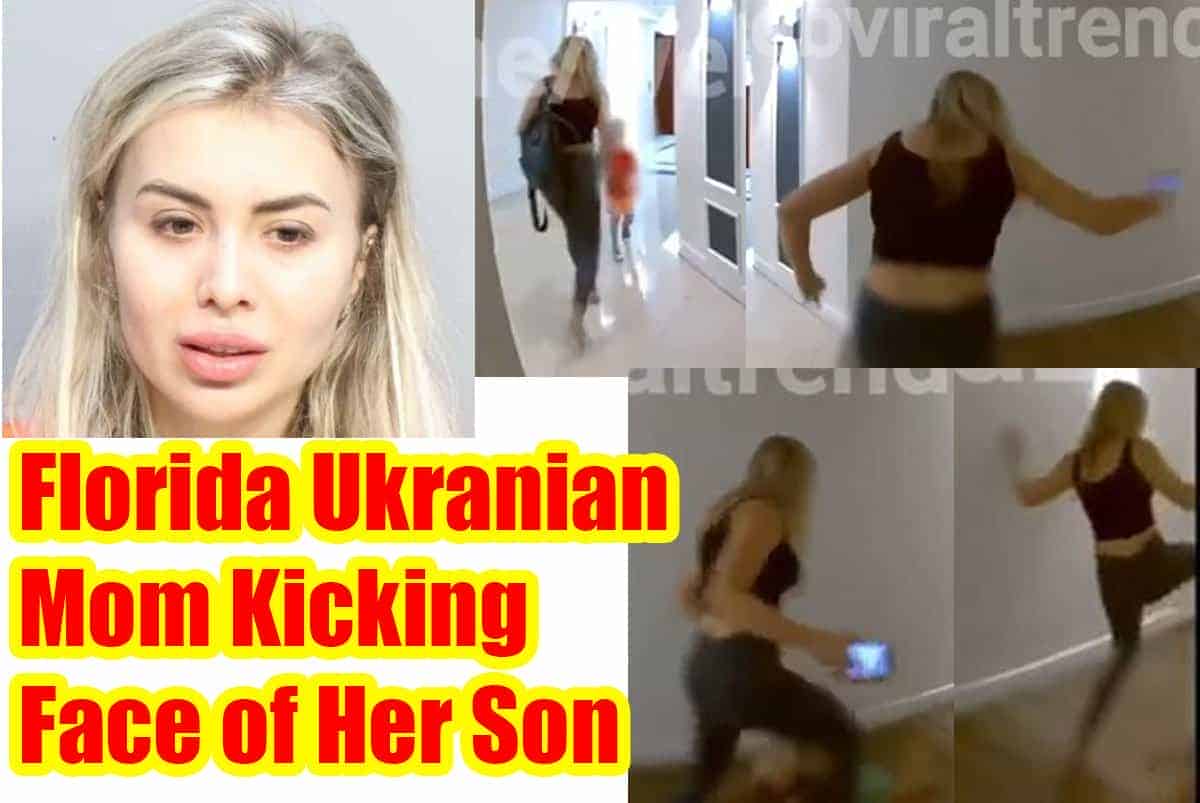 Florida Ukrainian Mom Kicking Face of her Son