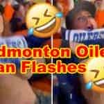 Edmonton Oilers Fan Flashes Crowd Video