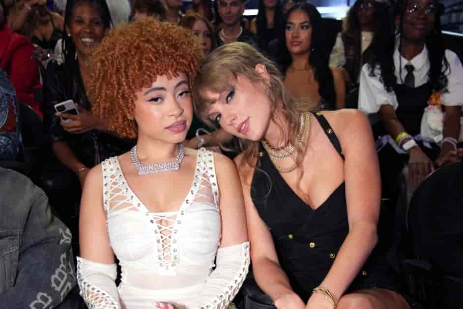 Ice Spice and Taylor Swift show vmas 2023 billboard 1548